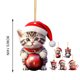 thumbnail image 3 of Colgante De Gato Bonito Colgante De Árbol De Navidad Colgante Para Coche Colgante Para Bolso Colgante De Árbol De Navidad Plano Acrílico 2D, 3 of 7