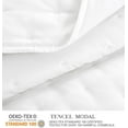 thumbnail image 5 of Chezmoi Collection Tencel Modal Blend Quilt Set King Size, White, Lightweight Soft Bedspread Crescent Stitched Quilt for All Seasons, 3-Piece, 5 of 9