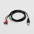 thumbnail image 2 of 1.5M USB A to 2X RCA Phono AV Cable for PC TV o Video Adapter Connection Solution, 2 of 4