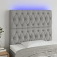 thumbnail image 5 of vidaXL LED Headboard Dark Gray 78.7"x2.8"x46.5"/50.4" Fabric, 5 of 57