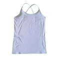 thumbnail image 5 of HAYIMI Women Seamless Workout Tank Tops Spaghetti Strap With Built In Bra And Side Pockets For Yoga Running Fitness Dance Summer Round Neck Solid Color Sleeveless Relaxed Fit Camisole, 5 of 9