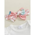 thumbnail image 6 of BemeyourBBs Baby Girl Easter Outfit My First Easter Romper Bunny Ruffle Skirt Set Dress Headband Socks Newborn Cute Spring Summer Clothes, 6 of 8