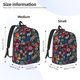 thumbnail image 2 of Disketp Adventure Camping Badge print Canvas Backpack Lightweight Travel Daypack Student Rucksack Laptop Backpack-Medium, 2 of 5