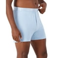 thumbnail image 4 of Hanes Originals Ultimate Men's SuperSoft Knit Boxer Underwear, Aqua/Grey/Black, 3-Pack Assorted M, 4 of 9