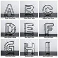 thumbnail image 2 of Party Supply Desktop Ornament Cafe Adornment Home Decoration Wrought Iron Alphabet Metal Hollow Letter Doorplate Sign K, 2 of 8