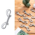 thumbnail image 3 of 20 Pcs Clips de Pêne à Double Extrémité en Alliage de Zinc Matériel de Bateau Mousqueton Pivotant Double Extrémité, 3 of 5