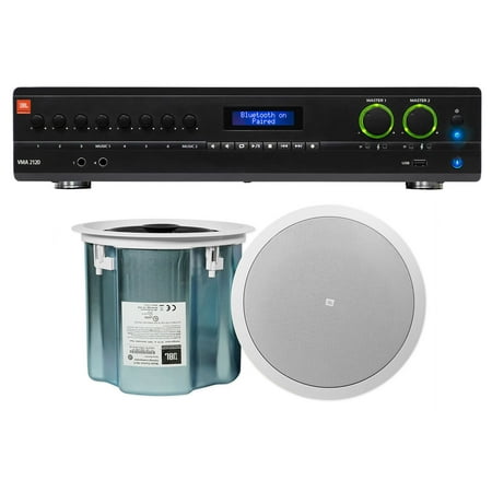 JBL VMA2120 2-Channel Amplifier+(2) JBL White 8" Ceiling Speakers For Restaurant