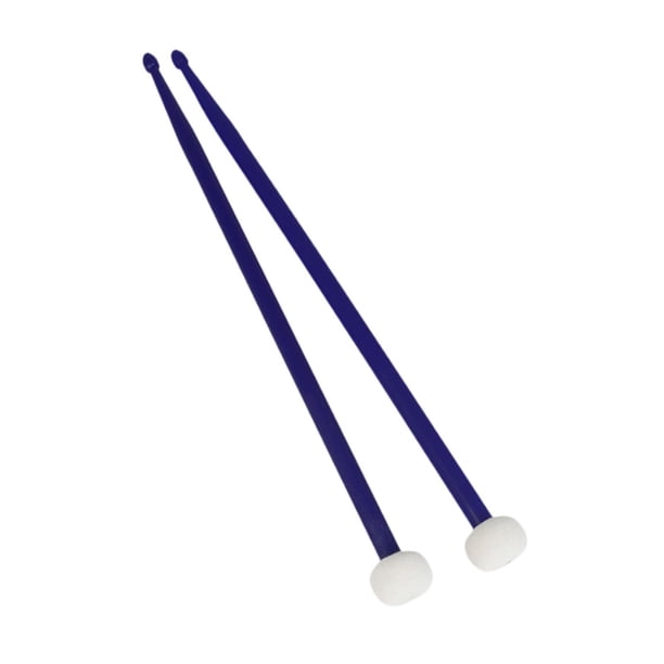 2 baquetas de percusión, mazos de tambor multifuncionales portátiles de doble extremo con cabezal de fieltro, agarre ergonómico para escenario, , Azul oscuro
