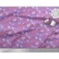 thumbnail image 3 of Soimoi Purple Rayon Fabric Lips Women Printed Craft Fabric by the Yard 42 Inch Wide, 3 of 3