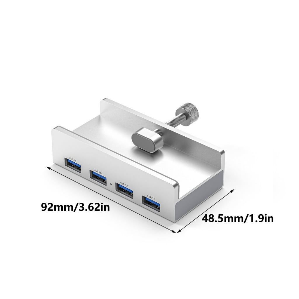 Zeiwohndc 4Ports USB3.0 HUBs USB Splitter Adapter with Power Supply Clip-type Multiple