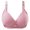 Pink, variant on Odeerbi Bras for Women Lingerie Striped Bra Wire Free Underwear One-Piece Everyday Underwear Refer to Size Chart In Description