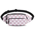 thumbnail image 1 of Bag Hombro Cintura A Cuadros Bolso Cuerpo Cruzado Con Chercke Cierre Múltiples Bolsas Correa Ajustable Vagabundo Rojo, 1 of 6