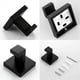 thumbnail image 3 of Gancho de Toalla Negro Mate de 8 Paquetes Gancho de BañO de Acero Inoxidable Gancho una Prueba de ÓXido Inodoro Cuadrado Montado en la Pared Colgador de Puerta Resistente, 3 of 5