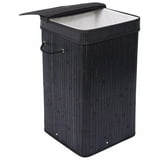 CintBllTer Square Laundry Hamper with Lid and Cloth Liner - Bamboo ...