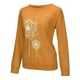 thumbnail image 3 of Camiseta Mujer Manga larga Cuello redondo Tops Poliéster Suéter deportivo Ropa con estampado informal, Caqui, S Kearding AP003791-05, 3 of 6