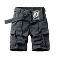 thumbnail image 2 of DDAPJ pyju Cargo Shorts for Men Elastic Waist Drawstring Casual Hiking Shorts Cotton Ripstop Shorts Relaxed Fit Outdoor Work Shorts with Multi Pockets Gray XXL, 2 of 4