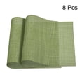 thumbnail image 3 of Unique Bargains Durable PVC Washable Woven Place Mat for Dining Tables and Home Use Green, 3 of 6