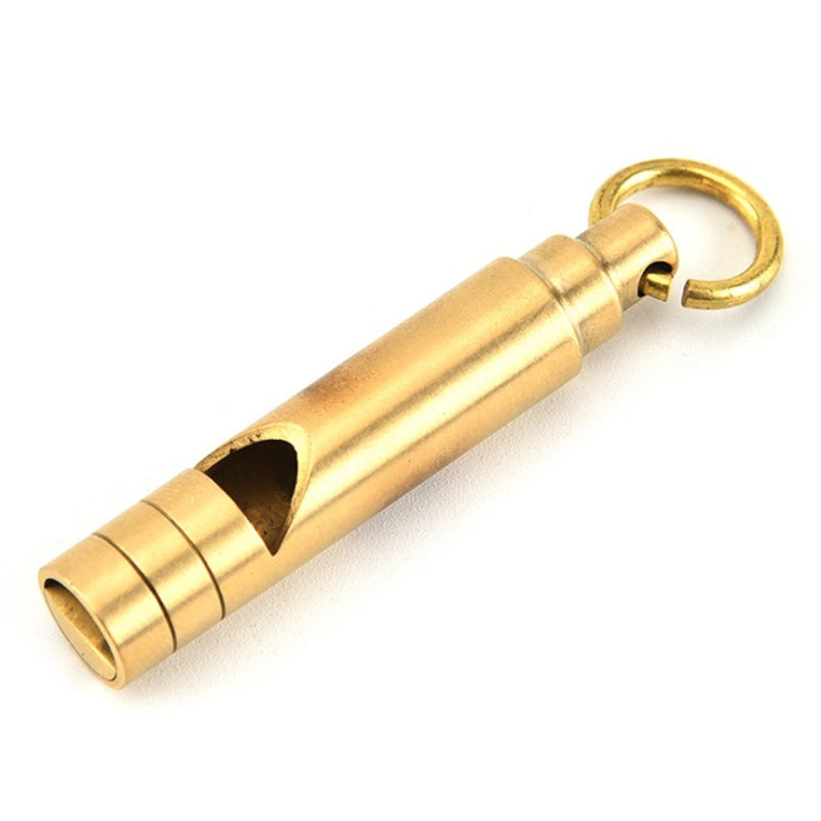 Brass Whistle Keyring Emergency Survival First Aid Camping Outdoor Essentials CB 