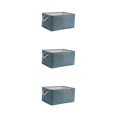 thumbnail image 3 of maskred Sac de Rangement Robuste et Durable pour Armoire, Espace Bien Organisé, Boîte de Rangement Pliable avec Poignée, Coton Multifonctionnel, Bleu Clair, 3 Pcs, 3 of 6