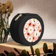 thumbnail image 6 of Naloa Daisy and Ladybug Round Jewelry Box, Travel Jewelry Organizer, 3.9 x 3.9 x 2in Jewelry Storage Box for Women-Black, 6 of 7