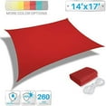thumbnail image 2 of Paradise 14' X 17' Ft 260 GSM Waterproof Sun Shade Sail-Red Rectangle UV Block  Awning Canopy Outdoor Garden Backyard, 2 of 2