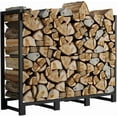 thumbnail image 1 of Ft Outdoor Firewood Rack Holder for Fireplace Wood Storage Adjustable Fire Log Stacker Stand, 1 of 6