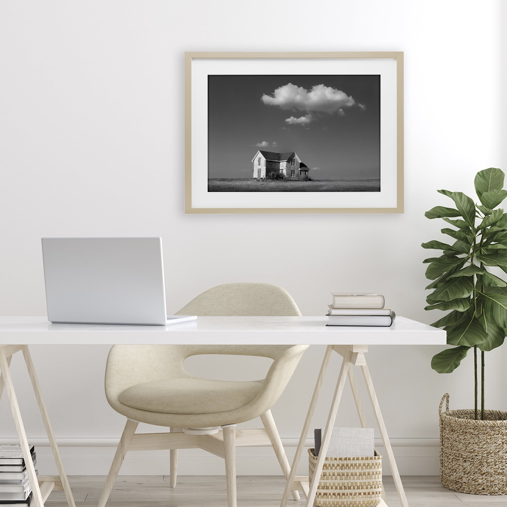 Stupell Industries Solitary Erstwhile Cottage Birch Framed Print Under Glass, design by Steve Toole