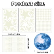 Neasyth Glow in The Dark Stars Stickers for Ceiling, 1108 Pcs Moon and Stars Wall Decals (Sky Blue)