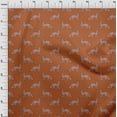thumbnail image 3 of oneOone Cotton Silk Fabric Fox Block Print Sewing Fabric BTY 42 Inch Wide, 3 of 4