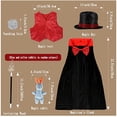 thumbnail image 3 of Set de disfraz de mago ER para niños Rojo Verde con sombrero y varita, 3 of 4