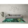 thumbnail image 3 of Ahgly Company Indoor Rectangle Abstract Turquoise Blue Modern Area Rugs, 5' x 7', 3 of 4