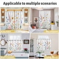thumbnail image 6 of Spring Floral Kitchen Curtains 63 Inch Length, Vintage Summer Flower Botanical Grommet Top Bedroom Living Room Curtains, Light Filtering Cafe Curtain Drapes 2 Panels Set 104''x63'', 6 of 9