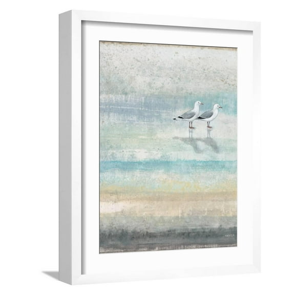 Art.com Sea Glass Shore 2 Art Print by Norman Wyatt Jr^, White Frame Wall Art, 17" x 21"