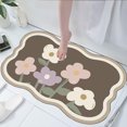 thumbnail image 3 of Alfombra de baño de microfibra suave súper absorbente, diseño antideslizante que garantiza la seguridad, lavable a máquina para un fácil cuidado, atractivo patrón floral que ilumina su hogar, 3 of 5