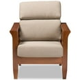 thumbnail image 3 of Bowery Hill Chaise d'Appoint en Beige Foncé et Cerisier, 3 of 9