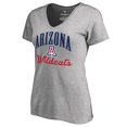 thumbnail image 2 of Women's Heather Gray Arizona Wildcats Victory Script V-Neck T-Shirt, 2 of 3