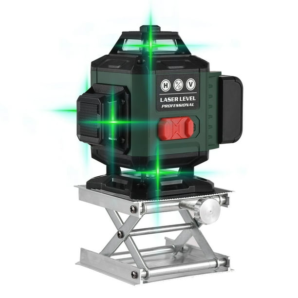 Medidor de nivel láser Multifuncional 4 * 360 ° 16 líneas Nivel láser 3 ° Herramienta de nivelació Abanopi Gradiente