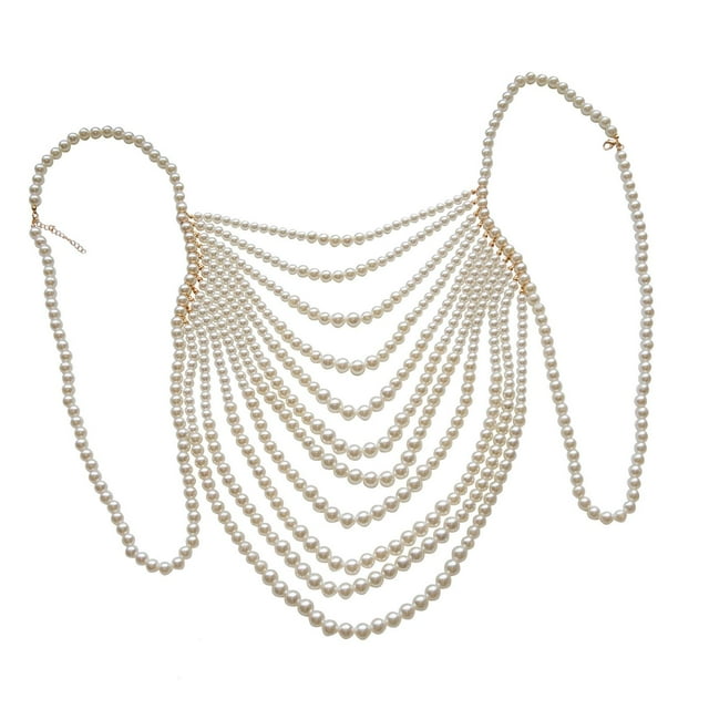 Cadena para el cuerpo con cuentas, joyería para el cuerpo, Top tipo camisola, cadenas para sujetador para mujer, ropa de calle, club nocturno, fiesta