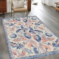 thumbnail image 2 of 3'x5' Area Rugs, Blue Red Ethnic Indoor Outdoor Area Rug for Living Room Bedroom, Vintage Modern Geometric Abstract Art Washable Bathroom Rugs Kitchen Floor Carpet Mats Home Decor Aesthetic, 2 of 8