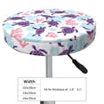 thumbnail image 4 of Kll Ornamental Turtles Round Bar Chair Cushion Cover 13 Inch,Bar Stool Protector With Elastic, Soft Washable, 4 of 7