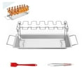 thumbnail image 4 of Chicken Leg and Wing Rack for Grill Smoker Oven Easy to Use 14 Slots Chicken Leg Rack Stainless Steel Chicken Wing Rack Chicken Drumstick Holder for Perfect Cook, 4 of 9