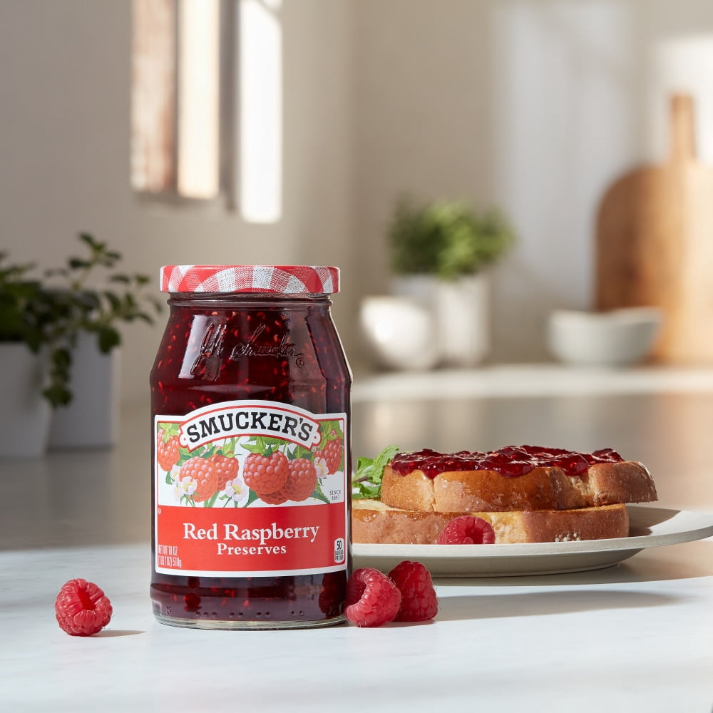 Smuckers Red Raspberry Preserves 18 oz - 5 Pack