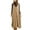 Khaki, variant on Ashirexll Long Dresses for Women, Flowy Dresses for Women, Fashion Solid Color V-Neck Sleeveless Waistcoat Ankle Length Pocket Dress