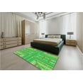 thumbnail image 4 of Ahgly Company Indoor Square Patterned Neon Green Area Rugs, 5' Square, 4 of 6