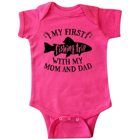 

Inktastic My First Fishing Trip with my Mom and Dad Gift Baby Boy or Baby Girl Bodysuit