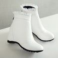 thumbnail image 4 of Zapatos de aumento de altura para mujer Botines de tacón de cuña de encaje de color sólido de moda casual Wmkox8yii sa2912, 4 of 4