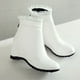 thumbnail image 4 of Zapatos de aumento de altura para mujer Botines de tacón de cuña de encaje de color sólido de moda casual Wmkox8yii sa2904, 4 of 4