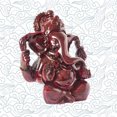 thumbnail image 2 of Estatua de ídolo del dios hindú Ganesha, elefante indio, Buda, Ganesh, escultura, bendición, hogar, Pooja, decoración de Diwali, buena suerte (rojo oscuro), 2 of 5