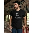 thumbnail image 2 of Designer Humor Oh Crop Graphic Men Black T-Shirt, Male x-Large, 2 of 4