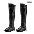 thumbnail image 1 of Boots Children Over-the-knee Rivets Elastic Shoes Aritifical Soft Leather Light Slipproof Rivets Winter Windproof Warm Outdoor Boot 29, 1 of 7